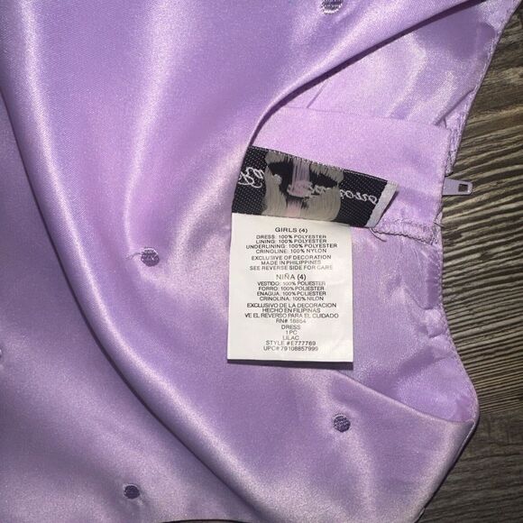 Rare Edition Girl Bow Lavender Dress Size 4. Underlining. NWOT. - Picture 6 of 7